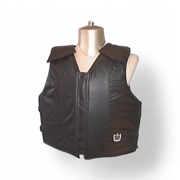 1200 Black Leather Vest - Ride Right